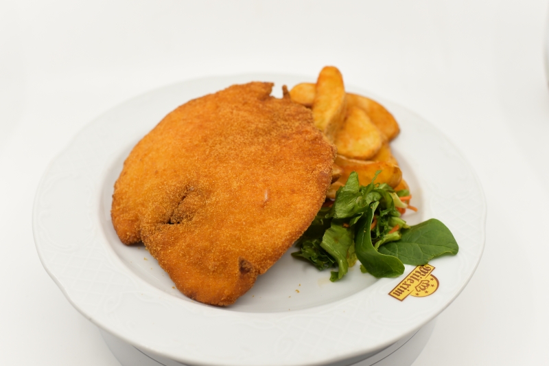 Șnițel de pui în pesmet auriu  / Chicken schnitzel in golden breadcrumbs(fără garnitură)