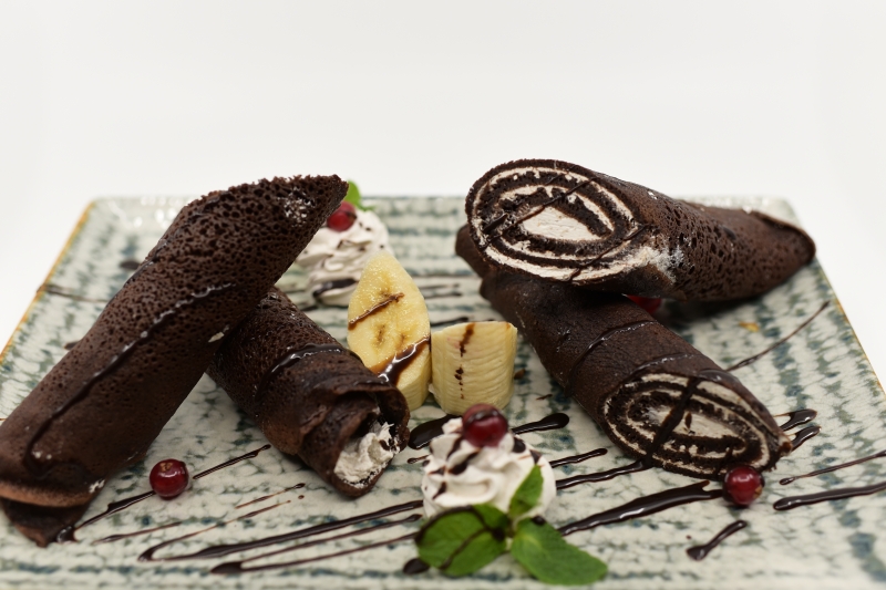 Clătite cu cremă de banane / Pancakes with banana cream